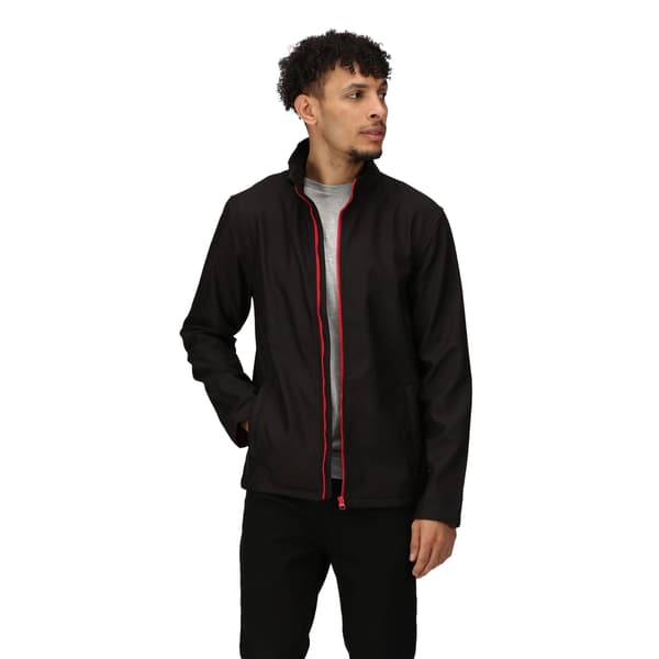 Regatta Standout Herr Ablaze Tryckbar Softshelljacka M Svart Black/Classic Red M