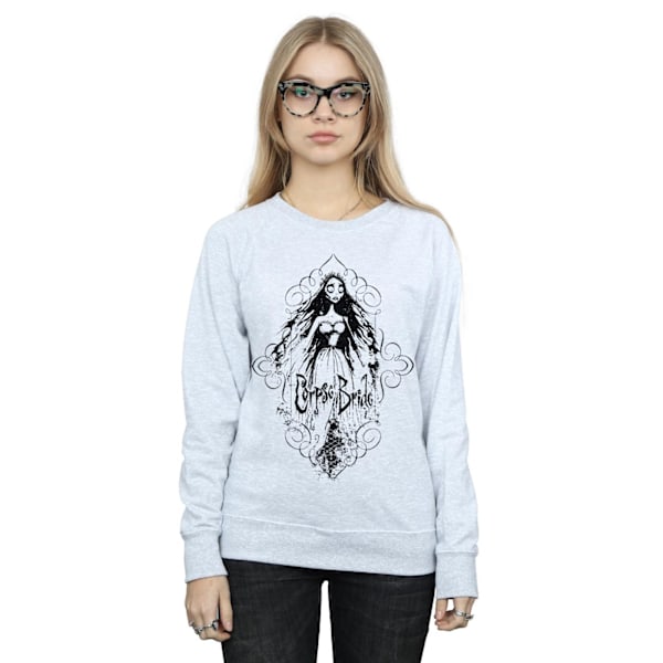 Corpse Bride Dam/Damer Skissad Brud Sweatshirt XXL Sport Sports Grey XXL