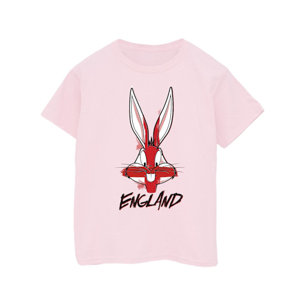 Looney Tunes Girls Bugs England Face Bomull T-shirt 3-4 år B Baby Pink 3-4 Years