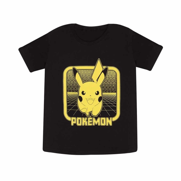 Pokemon barn/barn Pikachu Retro Arcade T-shirt 9-11 år Black 9-11 Years