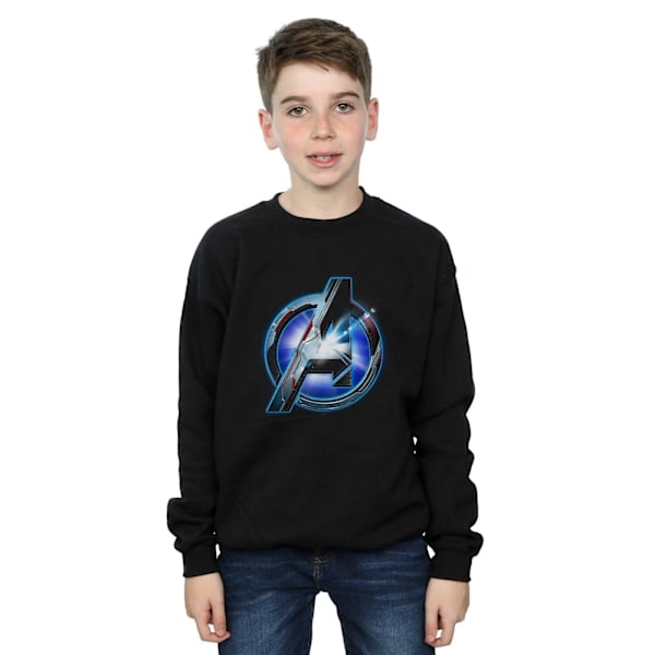 Marvel Pojkar Avengers Endgame Självlysande Logotyp Tröja 5-6 År Black 5-6 Years