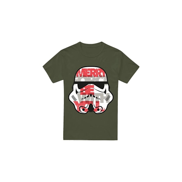 Star Wars Herr Merry Force Be With You Stormtrooper Jul T-shirt Military Green M