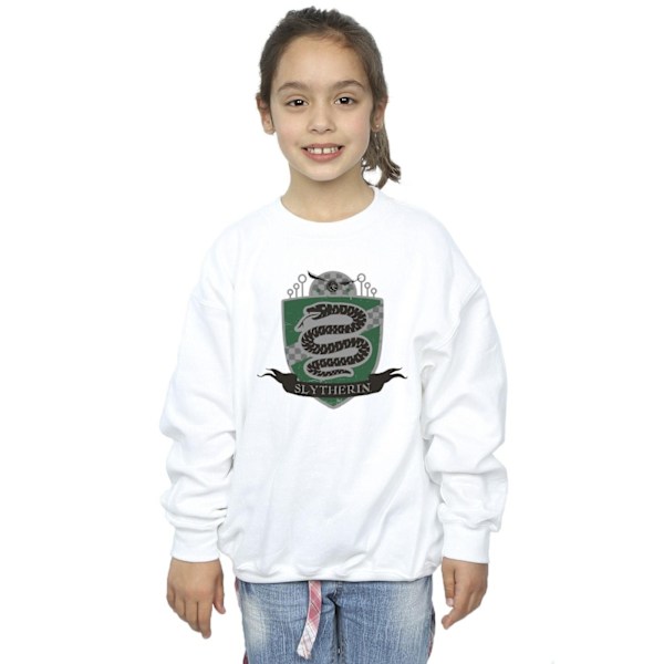 Harry Potter T-shirt för flickor med Slytherin-bröstmärke, 12-13 år White 12-13 Years