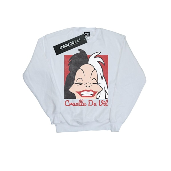 Disney Herr Cruella De Vil Cropped Head Sweatshirt M Vit White M