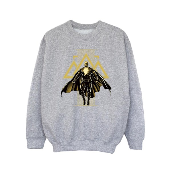 DC Comics Girls Black Adam Rising Golden Symbols Sweatshirt 12- Sports Grey 12-13 Years