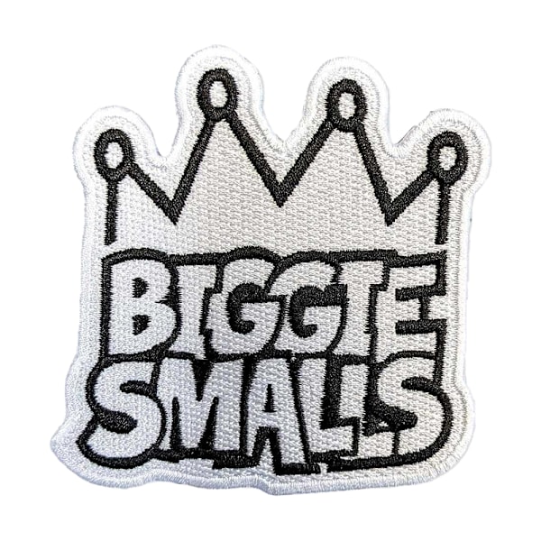 Biggie Smalls Vävd Crown Logo Strykjärnslapp En Storlek Vit White One Size