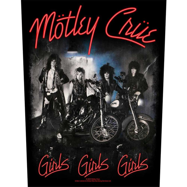 Motley Crue Girls Girls Girls Patch One Size Svart/Röd Black/Red One Size