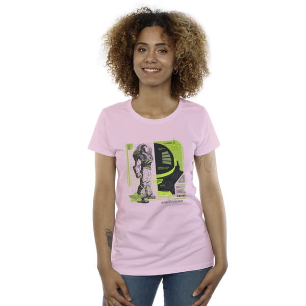 Disney Dam/Dam Lightyear Buzz Tech Panel T-shirt i bomull M Baby Pink M