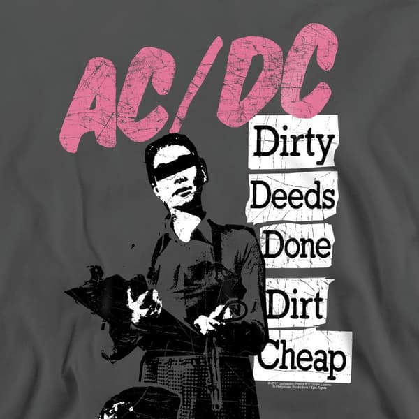 AC/DC Unisex Vuxen Dirty Deeds Sweatshirt M Kolgrå Charcoal M