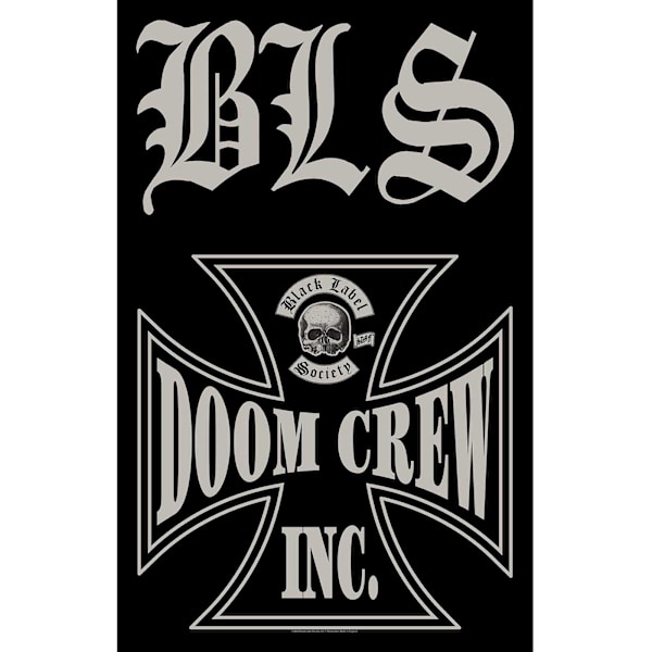 Black Label Society Doom Crew Textil Affisch One Size Svart/Ljusgrå Black/Light Grey One Size