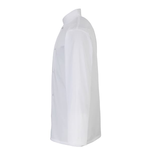 Premier Unisex Vuxen Stud Front Långärmad Kockjacka 4XL Wh White 4XL