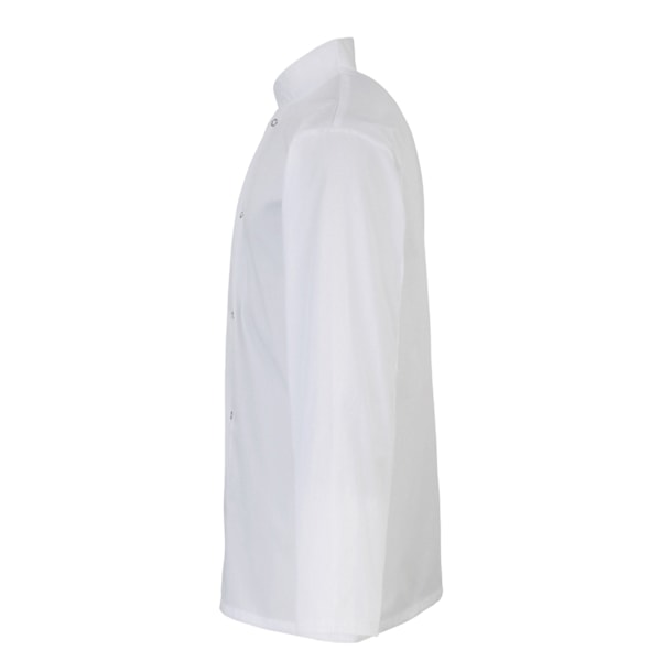 Premier Unisex Vuxen Stud Front Långärmad Kockjacka XS Vit White XS