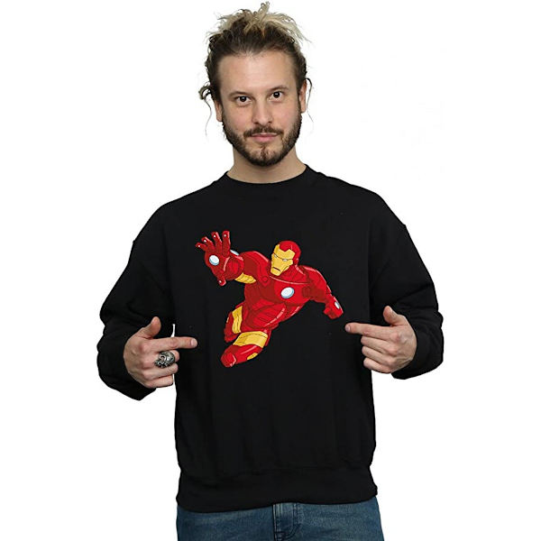 Iron Man Herr Enkel Bomullströja M Svart Black M