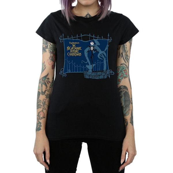 Disney Dam/Kvinnor Mardrömmen Innan Jul Jack Och Brunnen Bomull T-shirt M Svart Black M