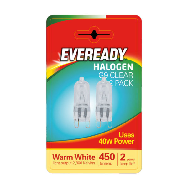Eveready G9 klar LED-lampa (paket med 2) One Size varmvit Warm White One Size