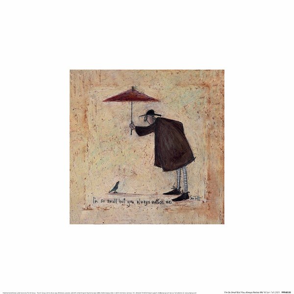 Sam Toft I´m So Small But You Always Notice Me Print 30cm x 30c Brown 30cm x 30cm