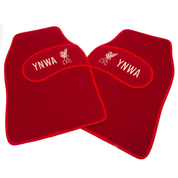 Liverpool FC YNWA bilmatta (paket med 2) One Size Röd Red One Size
