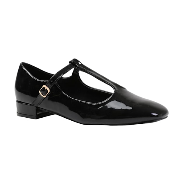Where's That From Dam/Damer Kairo Lackläder T-Bar Spänne Black 4 UK