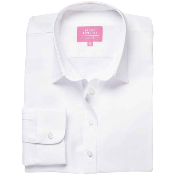 Brook Taverner Dam/Dam Albany Oxford Formell Skjorta 10 UK W White 10 UK