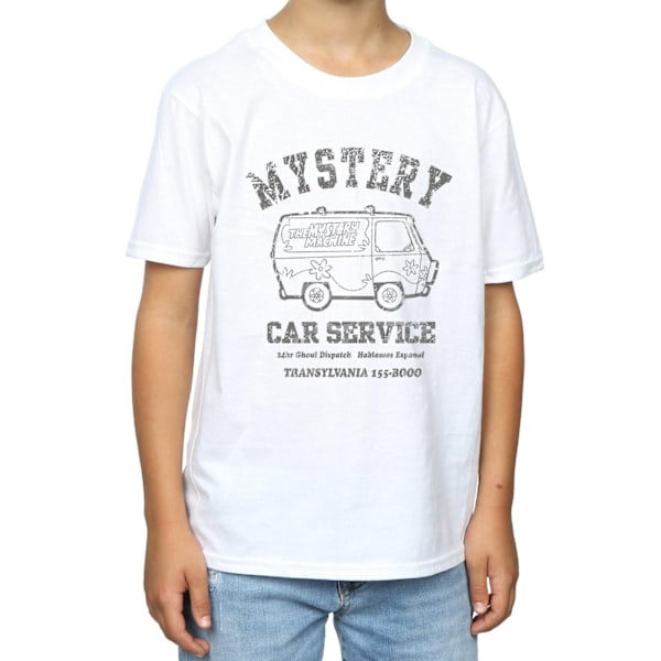 Scooby Doo Boys Mystery Car Service T-shirt 9-11 år Vit White 9-11 Years