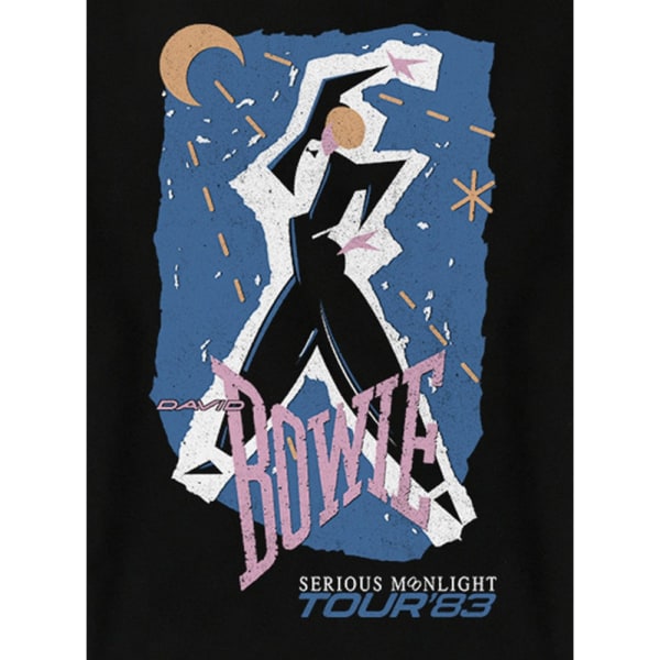Amplified Unisex Adult Serious Moonlight David Bowie Sweatshirt Charcoal S