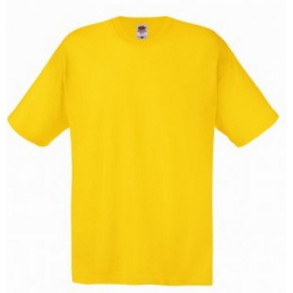 Fruit Of The Loom Herr Original Kortärmad T-Shirt 3XL Gul Yellow 3XL