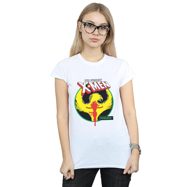 Marvel Dam/Dam X-Men Phoenix Circle T-shirt i bomull S Vit White S