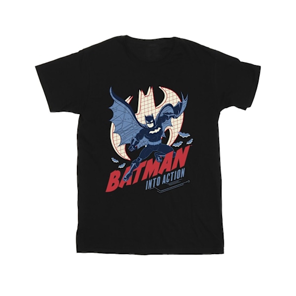 DC Comics herr Batman Into Action T-shirt 4XL svart Black 4XL
