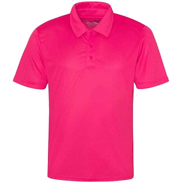 AWDis Cool Herr Fukttransporterande Pikétröja M Hot Pink Hot Pink M