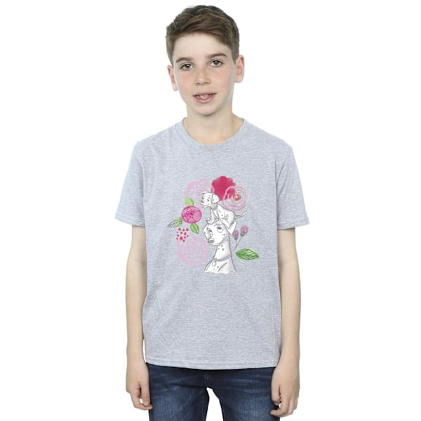 Disney Boys 101 Dalmatians Flowers T-Shirt 9-11 år Sports Grå Sports Grey 9-11 Years