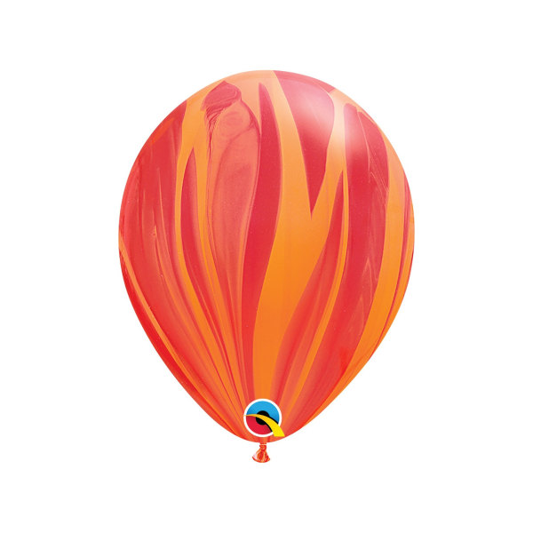 Qualatex Superagate Latex Rainbow Balloon (paket med 25) 11in röd Red/Orange 11in