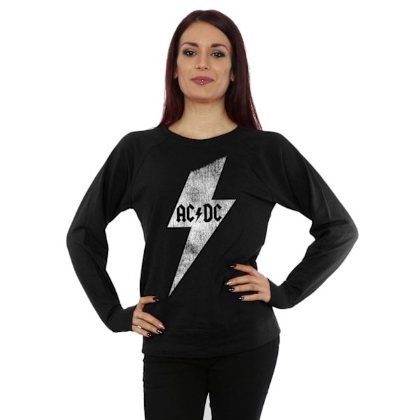 AC/DC Dam/Dam Lightning Bolt Sweatshirt L Svart Black L
