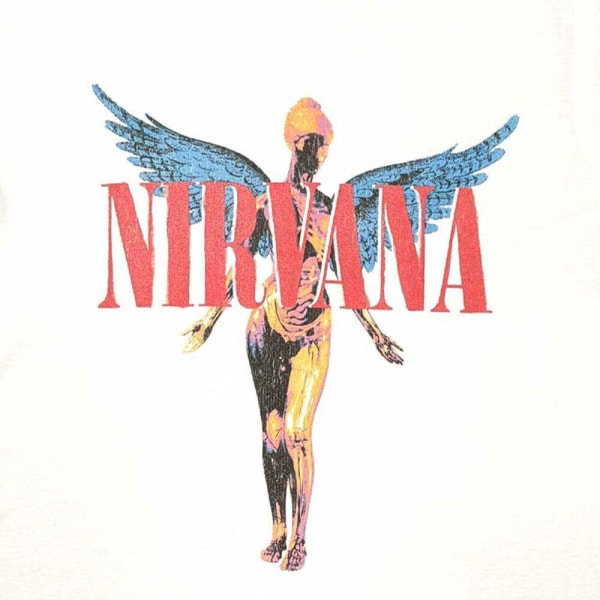 Nirvana Unisex Adult Angelic Bomull T-shirt M Vit White M