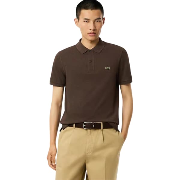 Lacoste Herr Klassisk Kortärmad Pikétröja S Brun Brown S