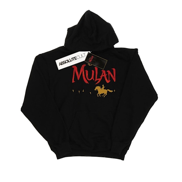 Disney Dam/Kvinnor Mulan Film Logo Hoodie L Svart Black L