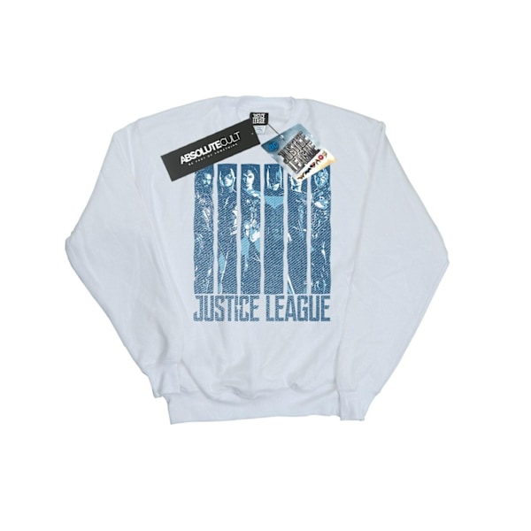 DC Comics Dam/Kvinnor Justice League Film Dubbel Indigo Tröja White M