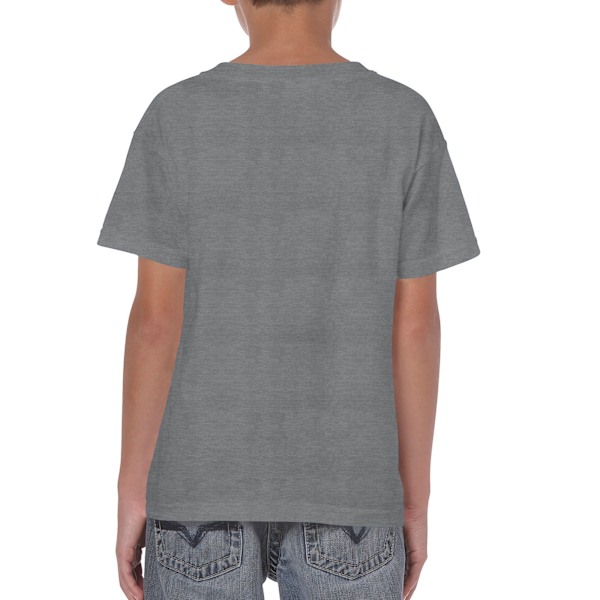 Gildan Barn/Barn T-shirt i tung bomull, Heather, 3-4 år, Grå Graphite 3-4 Years