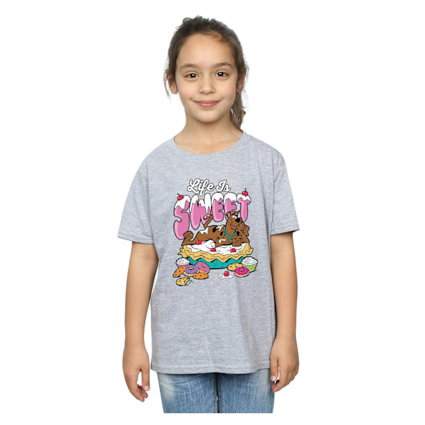 Scooby Doo Girls Life Is Sweet Bomull T-shirt 5-6 år Sport Sports Grey 5-6 Years