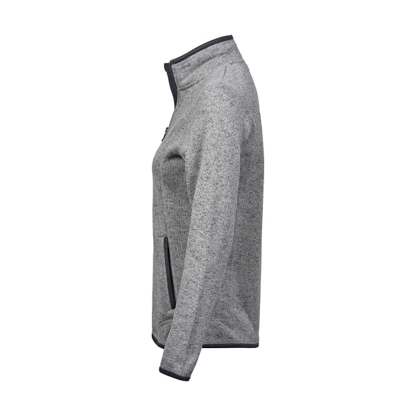 Tee Jays Dam/Dam Stickad Outdoor Fleecejacka L Grå Mel Grey Melange L