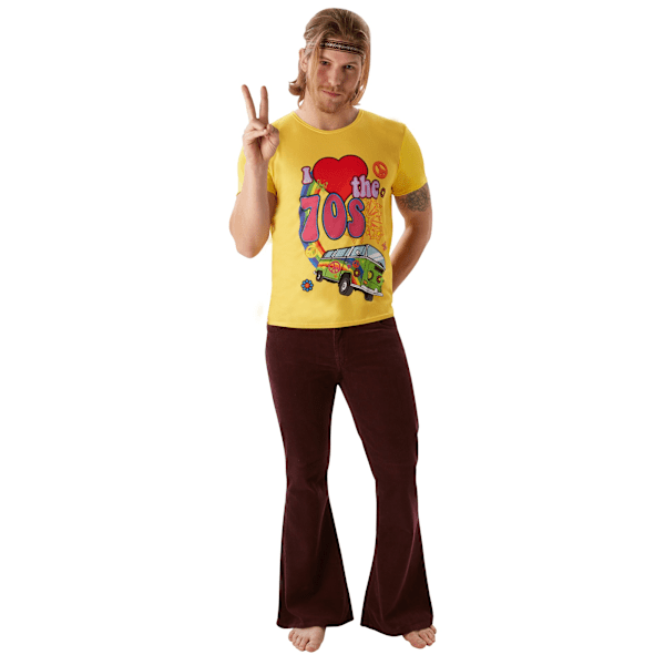 Bristol Novelty Unisex Adult I Love The 70´s T-Shirt M Gul Yellow M