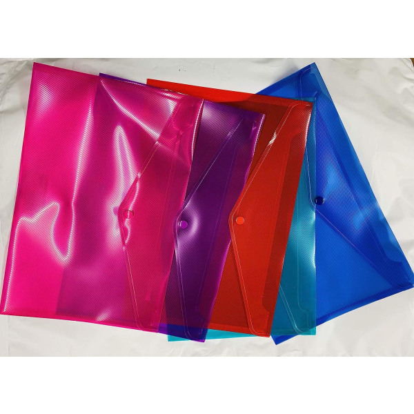 Tiger Bright A4+ dokumentplånbok (paket med 5) En one size rosa/purp Pink/Purple/Red/Seafoam/Blue One Size