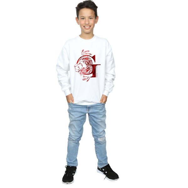 Harry Potter Pojkar Gryffindor Lion Sweatshirt 7-8 År Vit White 7-8 Years