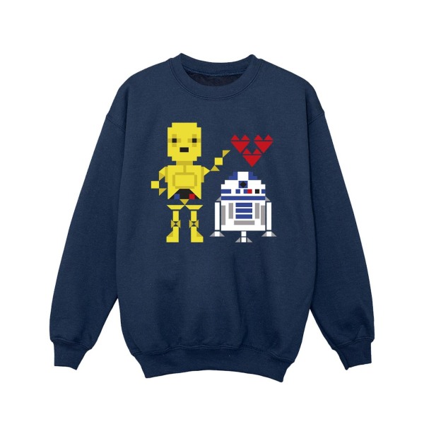 Star Wars Girls Heart Robot Sweatshirt 12-13 år Marinblå Navy Blue 12-13 Years