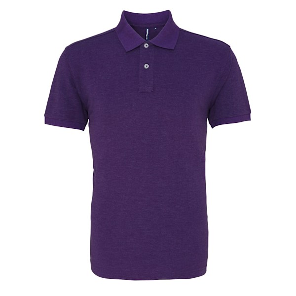 Asquith & Fox Herr Poloshirt mit kurzen Ärmeln, 3XL, Lila Purple Heather 3XL