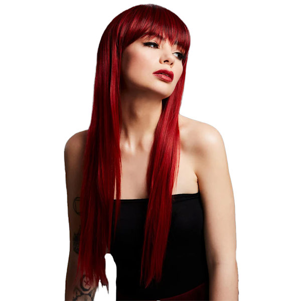 Fever Dam/Dam Jessica Rak Peruk One Size Rubinröd Ruby Red One Size