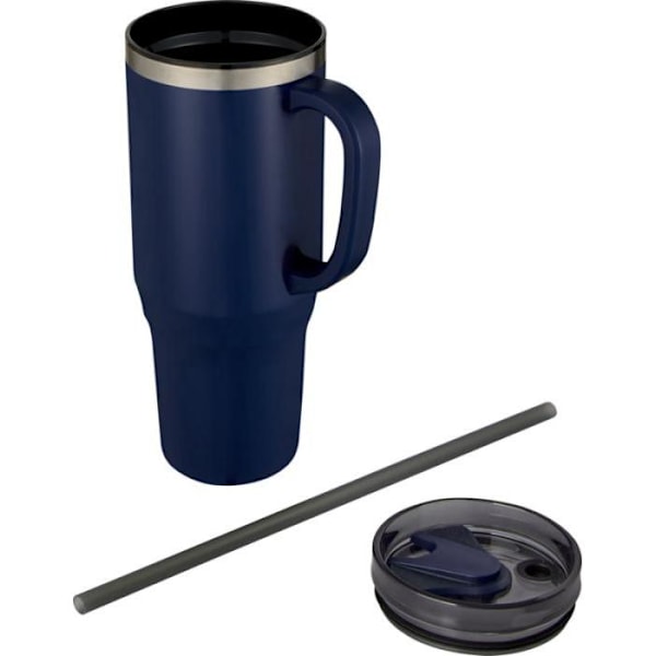 Melbourne 1200ml Mug med Sugrör Storlek: One Size Marinblå Navy One Size