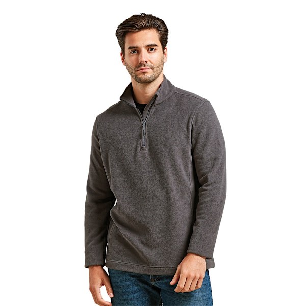 Premier Unisex Vuxen Recyclight Kvart Zip Fleece Topp 4XL Mörk Dark Grey 4XL