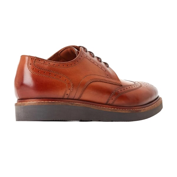 Base London Joe Läder Brogues för män 11 UK Bränd Tan Burnt Tan 11 UK