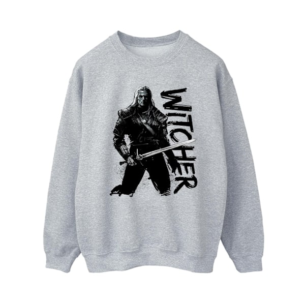 Netflix Dam/Damer The Witcher Sketch Geralt Sweatshirt M Sports Grey Sports Grey M