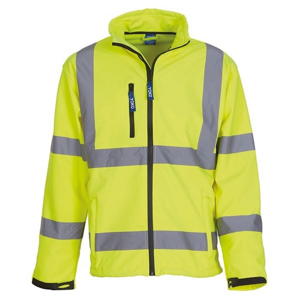 Yoko Unisex Hi-Vis Softshelljacka XL Gul Yellow XL